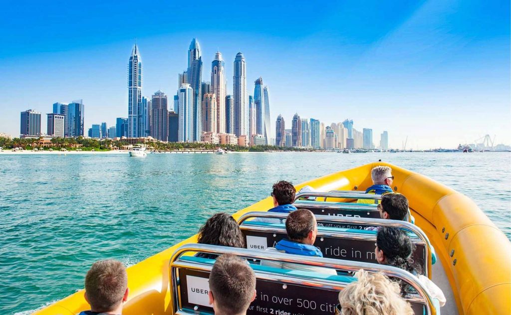 Urlaub in Dubai - Yellow Boats 60 Minuten Dubai Marina