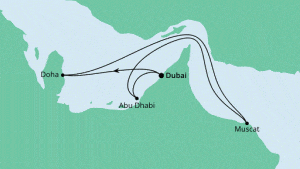 Reiseroute - AIDA Kreuzfahrt Angebote Dubai