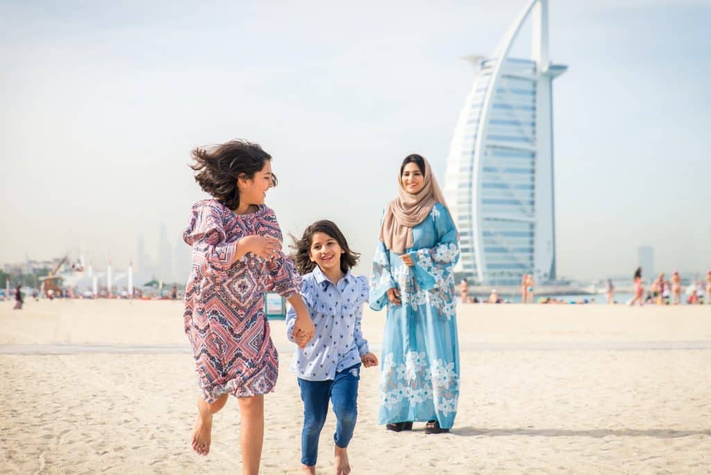 Happy family in Dubai
